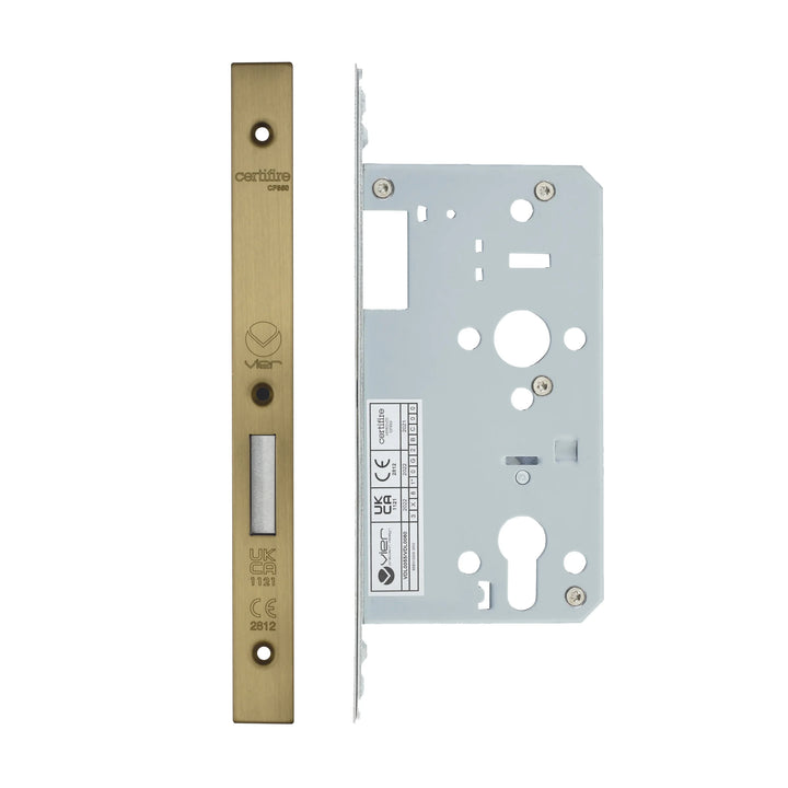 Zoo Hardware European DIN Square Cylinder Deadlock - 2 Piece - 60mm