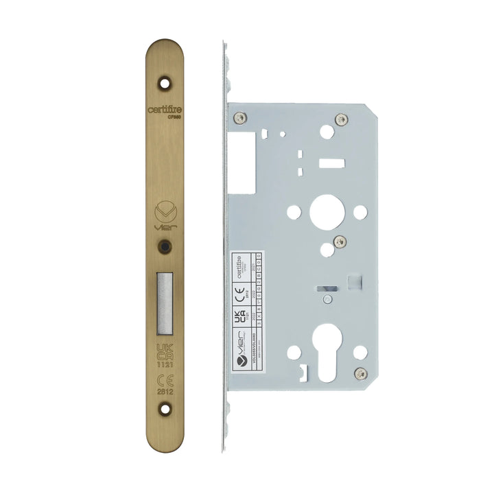 Zoo Hardware European DIN Radius Cylinder Deadlock - 2 Piece - 60mm