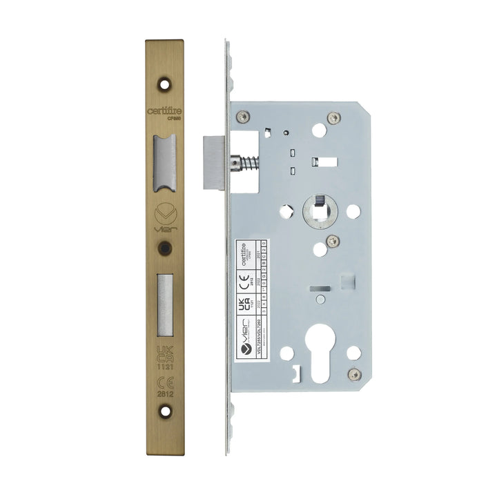 Zoo Hardware European DIN Square Cylinder Sashlock - 2 Piece - 55mm