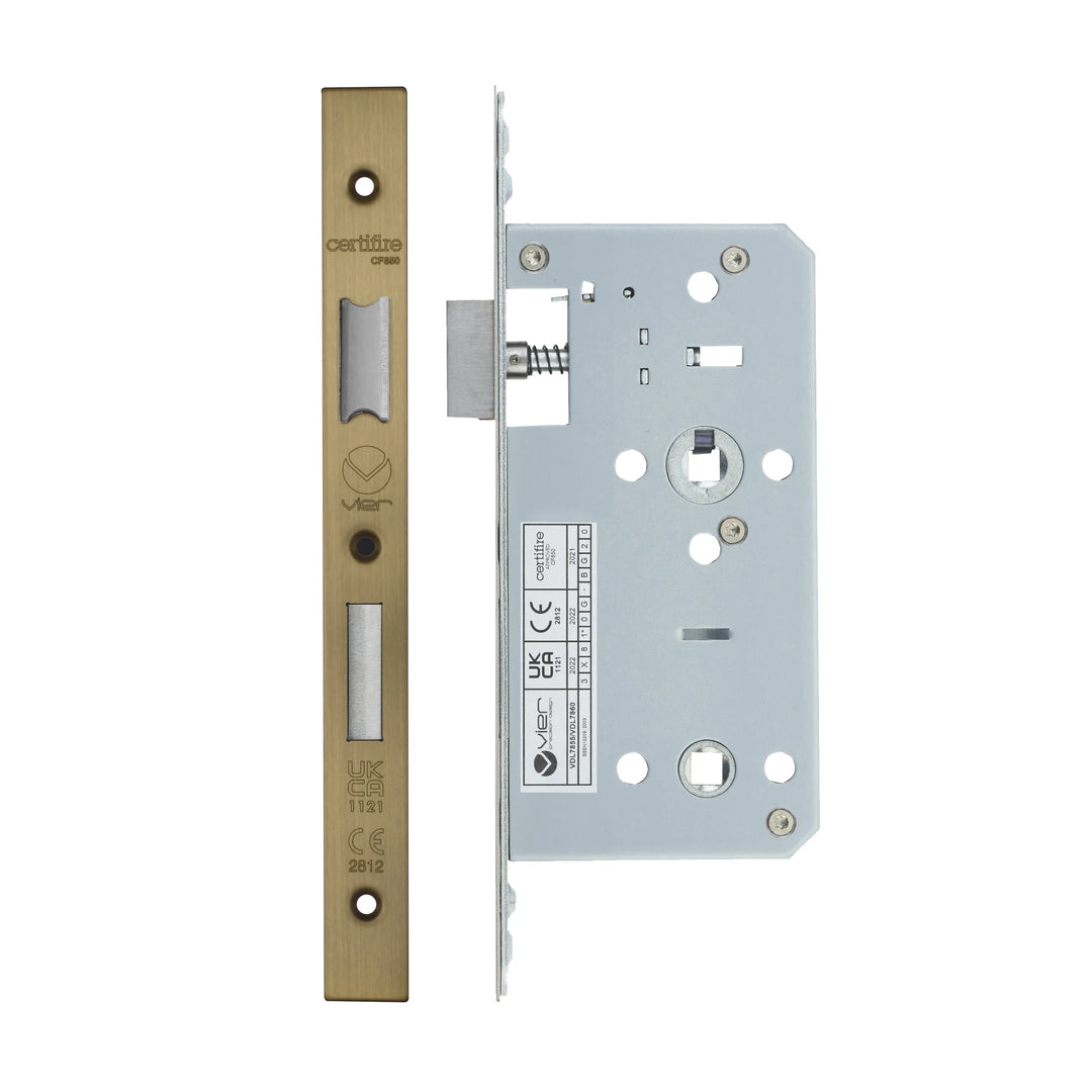 Zoo Hardware European DIN Square Bathlock - 2 Piece - 55mm