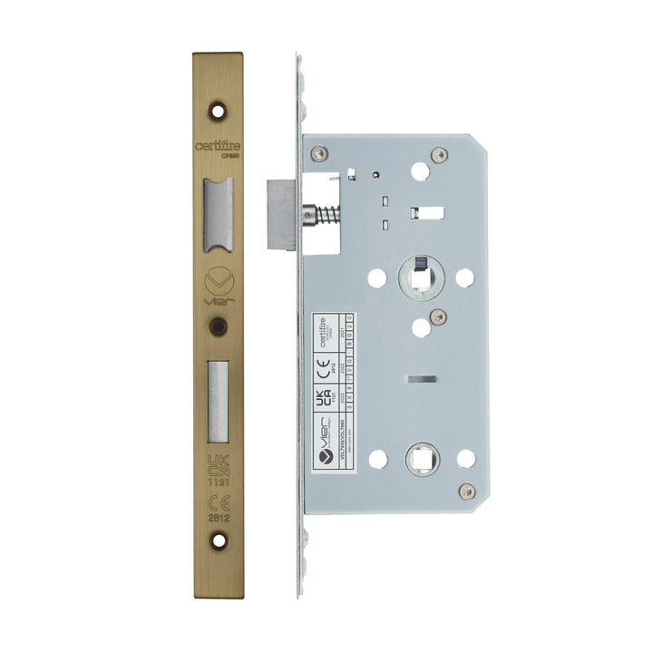 Zoo Hardware European DIN Square Bathlock - 2 Piece - 55mm