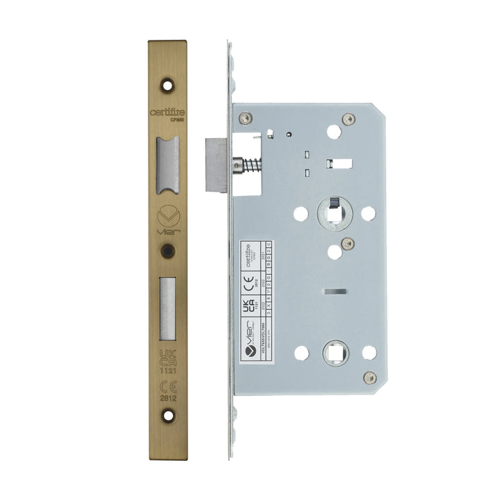 Zoo Hardware European DIN Square Bathlock - 2 Piece - 60mm