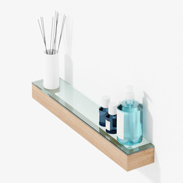 WIREWORKS 66013 Oak Glass Shelf