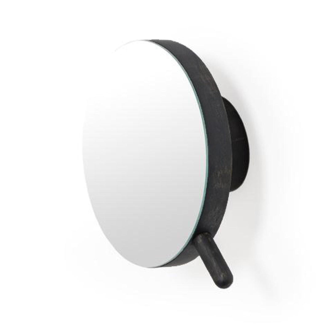 WIREWORKS 66022 Dark Oak Slimline Wall-Mounted Magnifying Mirror