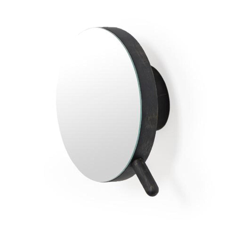 WIREWORKS 66022 Dark Oak Slimline Wall-Mounted Magnifying Mirror