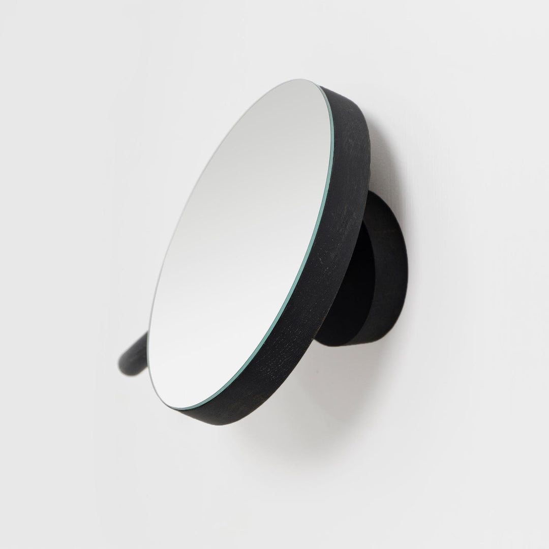 WIREWORKS 66022 Dark Oak Slimline Wall-Mounted Magnifying Mirror