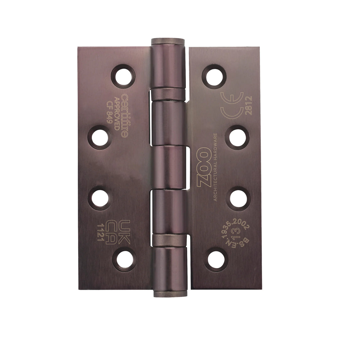 ZOO Hardware Heavy Duty Square Ball Bearing 100 x 76mm Hinges - Grade 13