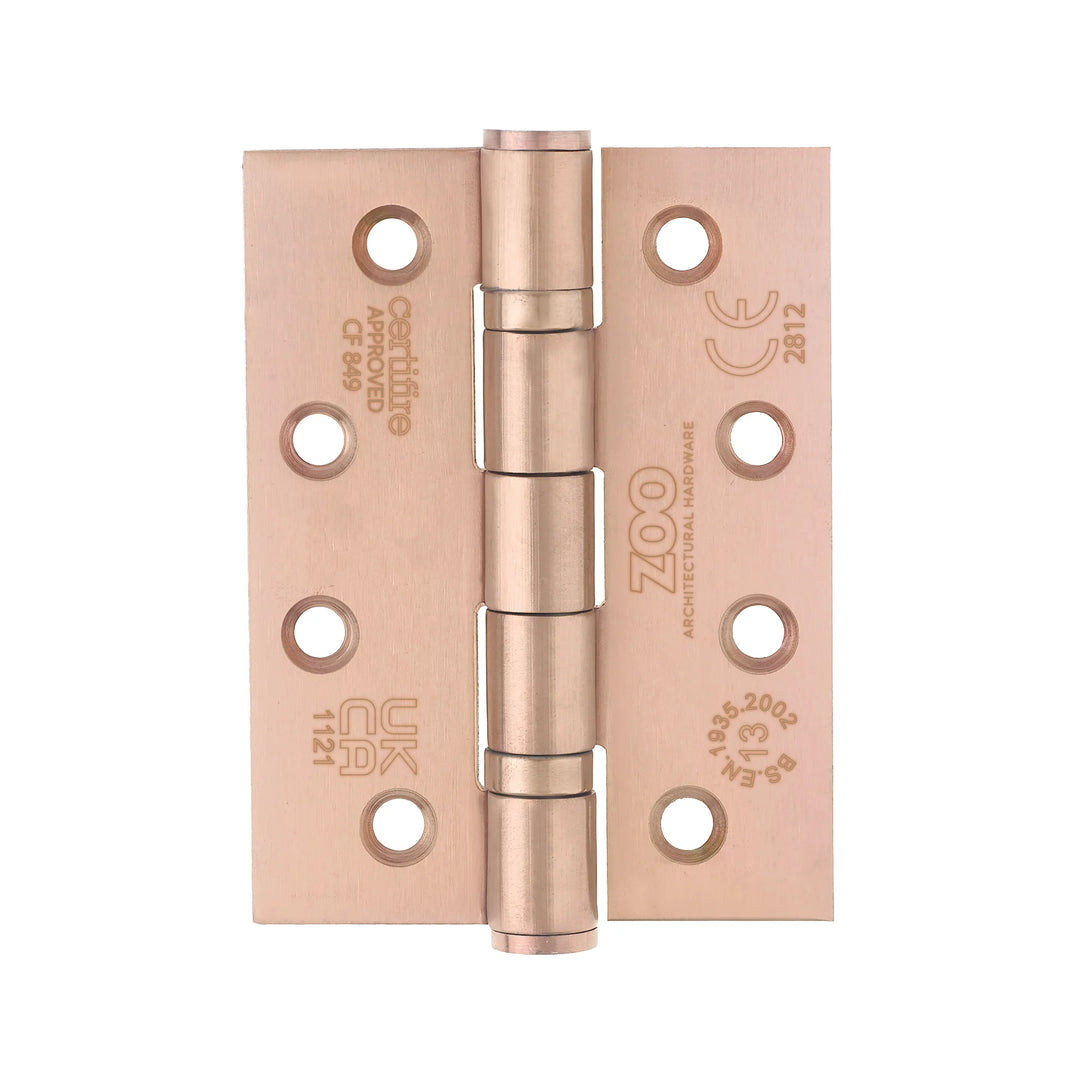 ZOO Hardware Heavy Duty Square Ball Bearing 100 x 76mm Hinges - Grade 13