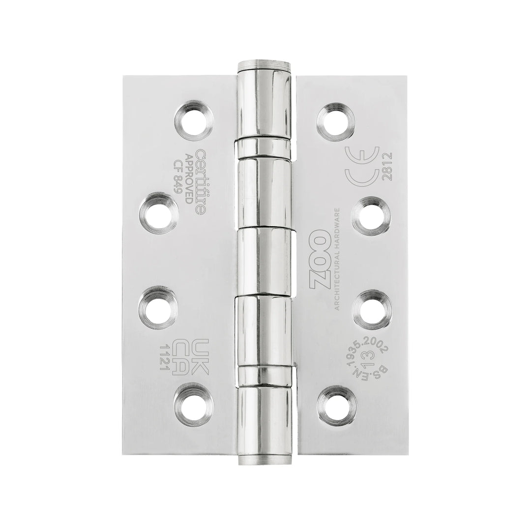 ZOO Hardware Heavy Duty Square Ball Bearing 100 x 76mm Hinges - Grade 13