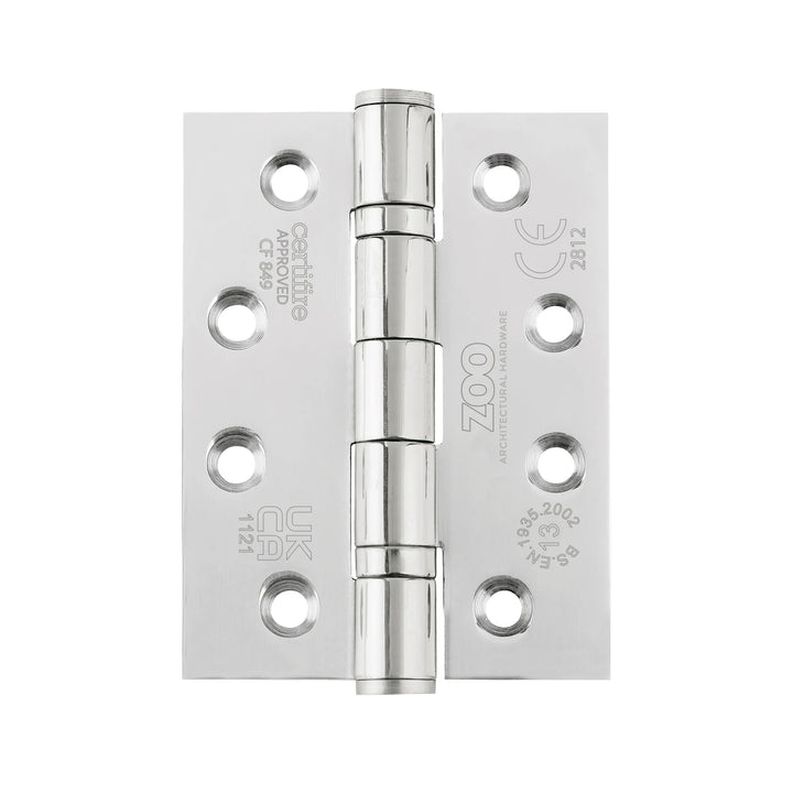 ZOO Hardware Heavy Duty Square Ball Bearing 100 x 76mm Hinges - Grade 13