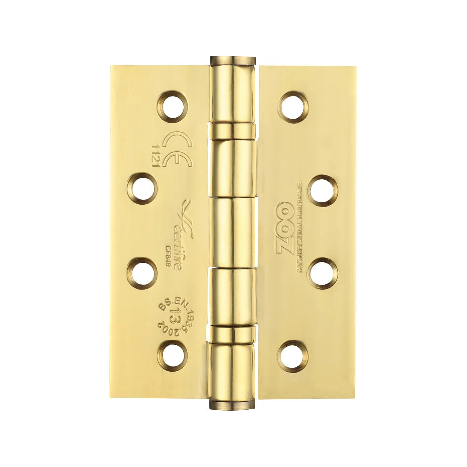 ZOO Hardware Heavy Duty Square Ball Bearing 100 x 76mm Hinges - Grade 13