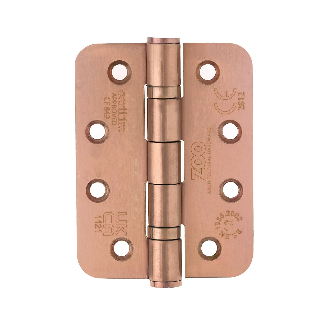ZOO Hardware Heavy Duty Radius Ball Bearing 100 x 76mm Hinges - Grade 13