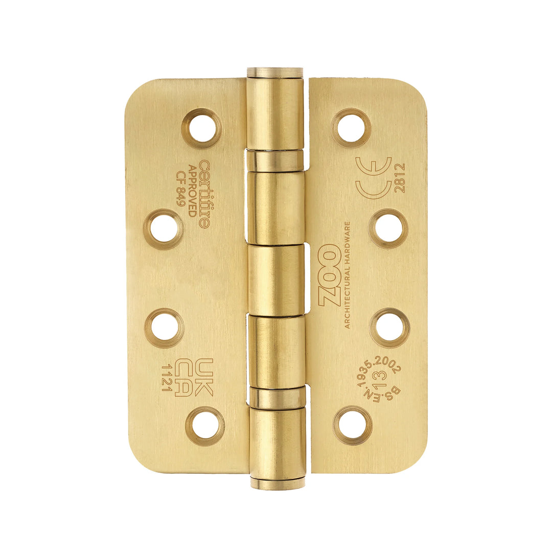 ZOO Hardware Heavy Duty Radius Ball Bearing 100 x 76mm Hinges - Grade 13